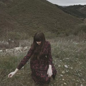 Dark blooms button up dress vintage size petite